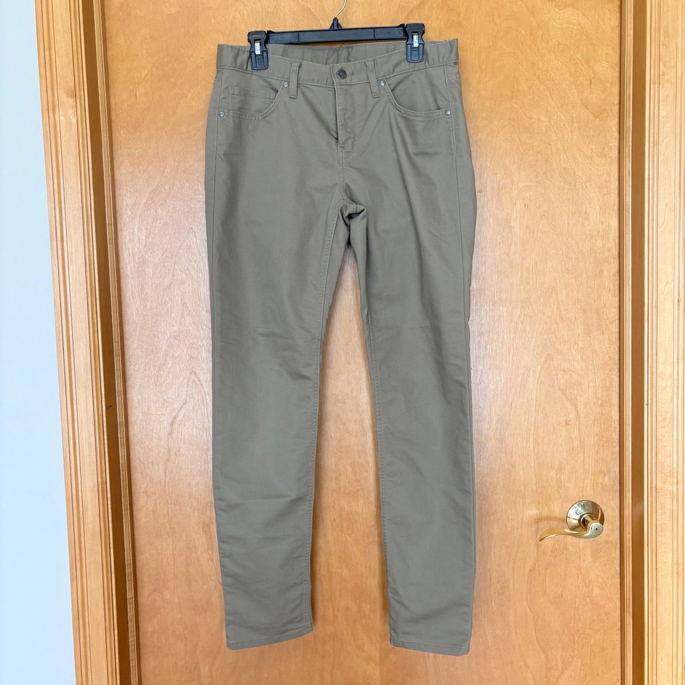 Patagonia Women's Khaki Straight Leg Pants Size 10 Organic Cotton Blend